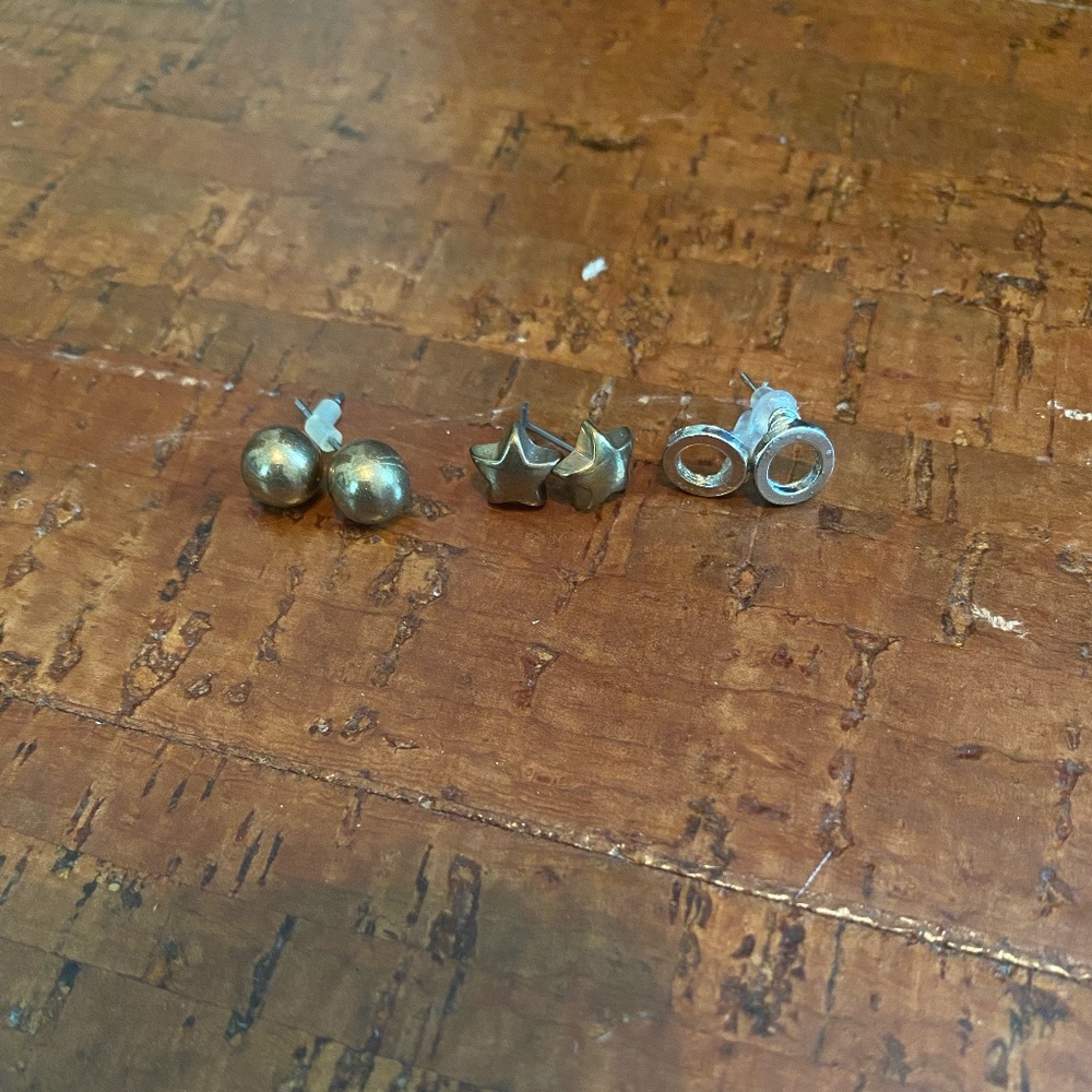 Three sets of earrings